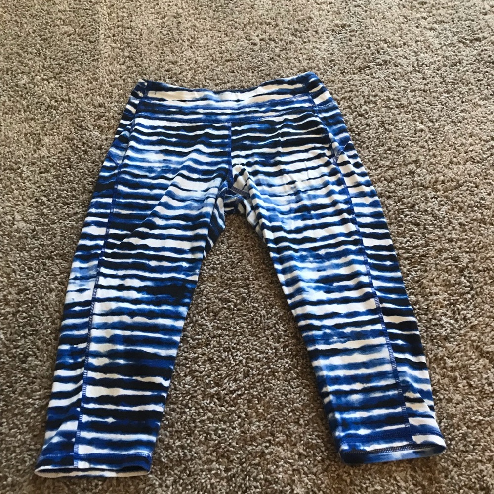 Blue stripped leggings
